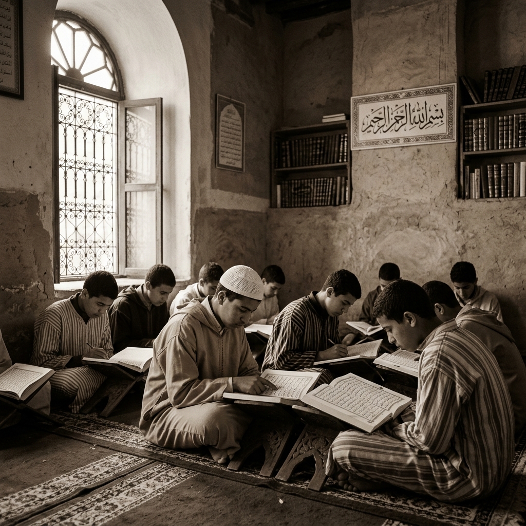 Mahasiswa belajar bahasa Arab